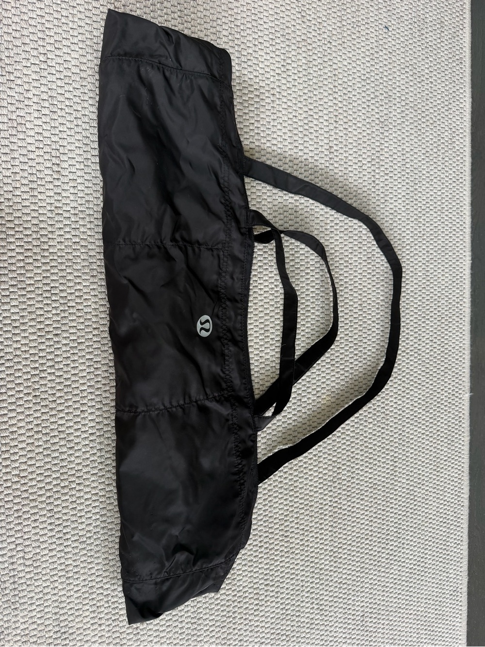 Black Packable Travel yoga mat bag